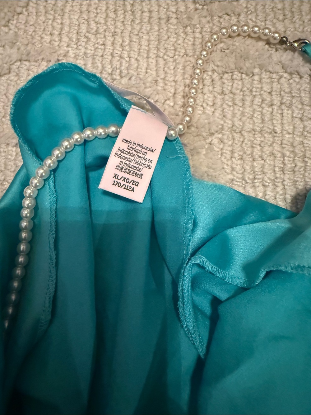 Victorias Secret Aqua Slip with pearl detail - XL - Picture 4 of 4